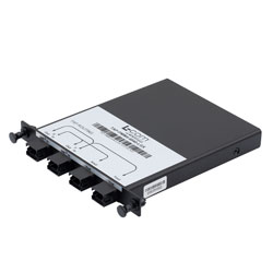 无源光学分配器，MMF OM4 MPO12连接器，60/40 分配，1 / 2LGX模块的图片