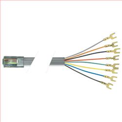 扁平模块化线缆，RJ45（8x8）/平接线片，7.0ft/2.1m的图片