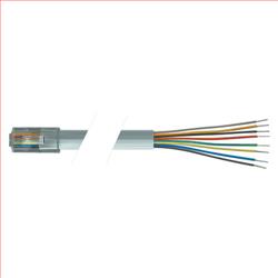 扁平模块化线缆，RJ45（8x8）/镀锡端，14.0ft/4.3m的图片