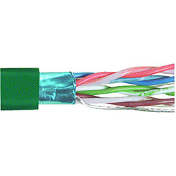 Cat 6以太网散装电缆，铝箔屏蔽 F/UTP,, 4对26AWG绞合导体，UL的/CMCMG阻燃要求，PVC外被，绿色，1000英尺的图片