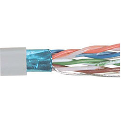Cat 6以太网散装电缆，铝箔屏蔽 F/UTP, 4对26AWG绞合导体，LSZH（低烟无卤）外被，浅灰色，1000英尺的图片