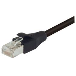 Category 6a Double Shielded Outdoor High Flex Ethernet Cable PUR , RJ45 / RJ45, BLK, 50.0ft的图片