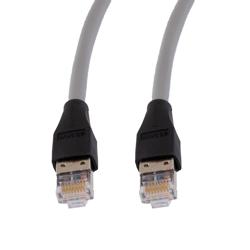 超6类屏蔽跳线，RJ45/RJ45，CMR阻燃，灰，1米的图片