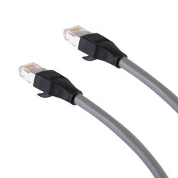 超6类屏蔽跳线，RJ45/RJ45，CMR阻燃，灰，1米的图片