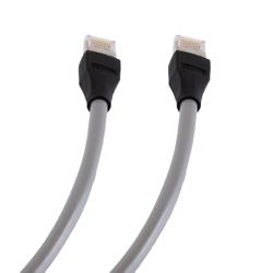 超6类屏蔽跳线，RJ45/RJ45，CMR阻燃，灰，1米的图片