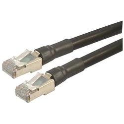 6类屏蔽户外级线缆组件，RJ45/RJ45，黑，75英尺（22.9米）的图片