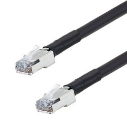 Double Shielded Cat5e Outdoor High Flex PoE Industrial  Ethernet Cable, RJ45, BLK, 5.0ft的图片