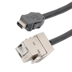 IX工业超6类以太网线缆，IX A型/RJ45母头，经济型单层蔽，CMR/CMG阻燃级PVC护套，黑，3米的图片