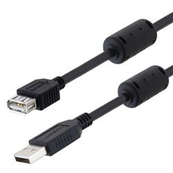 LSZH USB cable with Ferrites Type A male to Type A Female 1M的图片