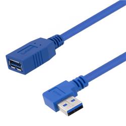 USB 3.0 Female to male Type A right angle right exit 0.5M的图片