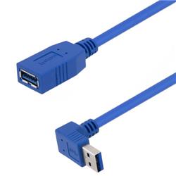 USB 3.0 Female to male Type A right angle down exit 0.5M的图片