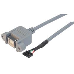 USB B型线缆，穿壁式母头/排母，1米的图片