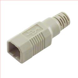 USB B型连接器后壳，浅灰的图片