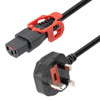 IEC LOCK C13+ to UK Plug, 10 A, 250 V, 3M的图片