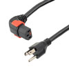 IEC LOCK C13+ Down angled to NEMA 5-15P, 15A, 125V, 10ft的图片