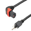 IEC LOCK C13+ Up angled to NEMA 5-15P, 15A, 125V, 10ft的图片