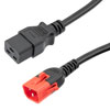 C19 to Dual locking C14, 15A, 250V, 10ft的图片