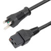 IEC LOCK C19 to HG NEMA 5-15P, 15A, 125V, 10ft的图片