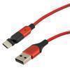 180 degrees Rotating Head, USB 2.0 A to C, M/M, Red Nylon Braided Cable, 5 Volt, 2.4 Amp, 2M的图片