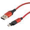 180 degrees Rotating Head Red Nylon Braided Cable, USB 2.0 A Male to Micro Male, 5 Volt, 2.4 Amp, 1 Meter的图片