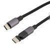 180 degrees Rotating Head, USB 2.0 C to C, M/M, 100 Watt, Black Nylon Braided Cable, 20 Volt, 5 Amp, 2 Meter的图片