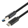 USB 3.0, AM/CM, Alum Shell, Support 5V/2A, 5Gbps, 1M Black Nylon Braid的图片