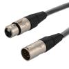 DMX Lighting Adapter Cable, 3 pin XLR Female to 5 pin XLR Male, Black, 1 FT的图片