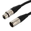 DMX 512 Lighting Cable, 5 pin XLR Male to 5 pin XLR Female, Black, 50 FT的图片