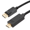 DisplayPort to HDMI Conversion Cable Assembly, Male to Male, Supports 4K, Nylon Braided Jacket, Black, 1.0 Meter的图片