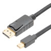 DisplayPort to Mini DisplayPort Male to Male, 4K, nylon braided cable, 2 Meter的图片