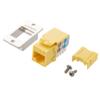6类ECF Keystone插座，110/RJ45 EIA568A/B，黄色的图片