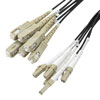 6 Strand LC/UPC to SC/UPC 62.5/125 OM1, 5.0mm Distribution Cable, 2.0mm Breakout 0.5M, LSZH - 20M的图片