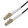 光纤跳线  LC/UPC 到 LC/UPC 单工 50/125 OM4 MMF 3.0mm 黑色，(LSZH) 带内部螺旋铠装，2 米的图片