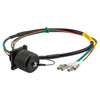 4 Channel TFOCA 2 Flange Mount Receptacle to LC/UPC, Multimode OM1, 7.5mm Tactical cable assembly, 3 meter, 18in (0.4572M) breakout的图片