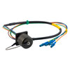 4 Channel TFOCA 2 Flange Mount Receptacle to LC/UPC, Single Mode, 7.5mm Tactical cable assembly, 3 meter, 18in (0.4572M) breakout的图片