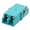 LC Internal Shutter Coupler, Duplex, No Flange, Aqua的图片