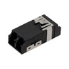 Fiber Coupler, LC/LC SlimLine Duplex, Translucent Internal Shutter, Vertical Spring, High Density Reduced Height, No Flange, Black的图片