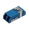 Fiber Coupler, LC/LC SlimLine Duplex, Translucent Internal Shutter, Vertical Spring, High Density Reduced Height, No Flange, Blue的图片