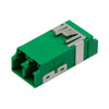 Fiber Coupler, LC/LC SlimLine Duplex, Translucent Internal Shutter, Vertical Spring, High Density Reduced Height, No Flange, Green的图片