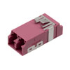 Fiber Coupler, LC/LC SlimLine Duplex, Translucent Internal Shutter, Vertical Spring, High Density Reduced Height, No Flange, Heather Violet的图片