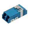 Fiber Coupler, LC/LC SlimLine Duplex, White Internal Shutter, Vertical Spring, High Density Reduced Height, No Flange, Blue的图片
