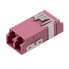 Fiber Coupler, LC/LC SlimLine Duplex, White Internal Shutter, Vertical Spring, High Density Reduced Height, No Flange, Heather Violet的图片