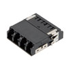 Fiber Coupler, LC/LC SlimLine Quad, Translucent Internal Shutter, Side Spring, High Density Reduced Height, No Flange, Black的图片