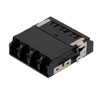 Fiber Coupler, LC/LC SlimLine Quad, White Internal Shutter, Side Spring, High Density Reduced Height, No Flange, Black的图片