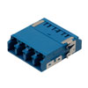 Fiber Coupler, LC/LC SlimLine Quad, White Internal Shutter, Side Spring, High Density Reduced Height, No Flange, Blue的图片