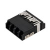 Fiber Coupler, LC/LC SlimLine Quad, Translucent Internal Shutter, Vertical Spring, High Density Reduced Height, No Flange, Black的图片