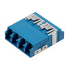 Fiber Coupler, LC/LC SlimLine Quad, Translucent Internal Shutter, Vertical Spring, High Density Reduced Height, No Flange, Blue的图片