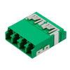 Fiber Coupler, LC/LC SlimLine Quad, Translucent Internal Shutter, Vertical Spring, High Density Reduced Height, No Flange, Green的图片