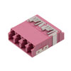Fiber Coupler, LC/LC SlimLine Quad, Translucent Internal Shutter, Vertical Spring, High Density Reduced Height, No Flange, Heather Violet的图片