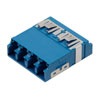 Fiber Coupler, LC/LC SlimLine Quad, White Internal Shutter, Vertical Spring, High Density Reduced Height, No Flange, Blue的图片